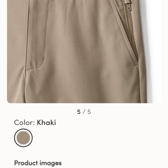 LANDSEND Boys Active Chino Uniform Shorts Size 18 Khaki - Picture 3 of 7